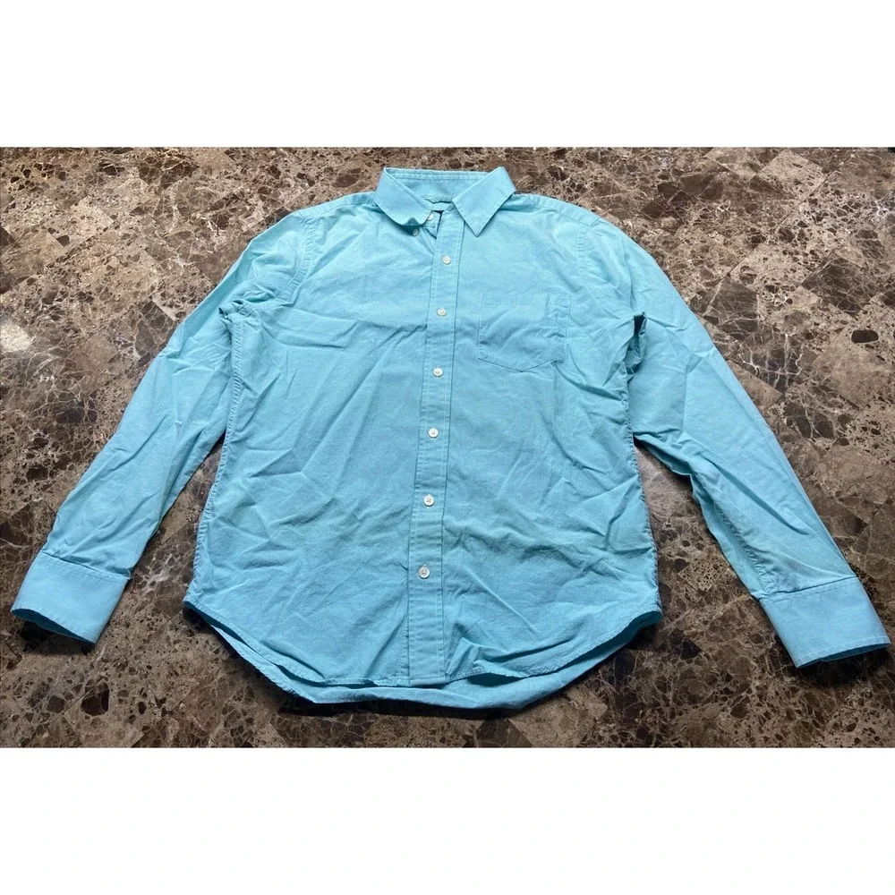 Banana Republic Mens Button Down Shirt Small Light Blue Long Sleeve